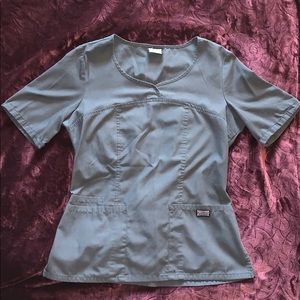 Cherokee Workwear Grey Scrub Top
